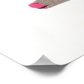 ヴィンテージレトロなクリスマスのトナカイのポスター ポスター (角)