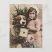 ヴィンテージレトロなクリスマスの休日のハガキ シーズンポストカード (正面)