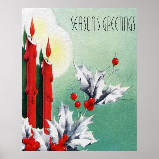 ヴィンテージレトロなクリスマスホームデコールポスター ポスター (正面)