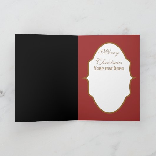 ヴィンテージレトロなクリスマスレディ追加文字カード シーズンカード (内部)