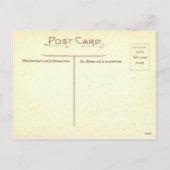 ヴィンテージレトロなクリスマス伝統的、冬のシーン シーズンポストカード (裏面)