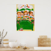 ヴィンテージレトロなクリスマス眠る子供のポスター ポスター (キッチン)