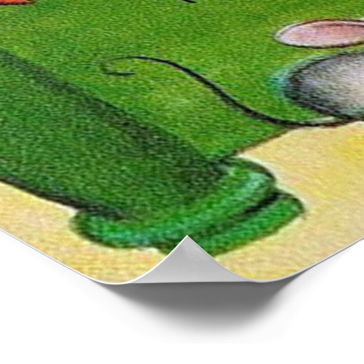 ヴィンテージレトロなクリスマス眠る子供のポスター ポスター (角)