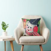 ヴィンテージレトロなクリスマス雪だるまホームデコールピロー クッション (椅子)