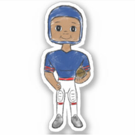 ヴィンテージレトロなサッカー選手ブルー・レッド・ホイッシンプルト シール