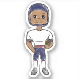 ヴィンテージレトロなサッカー選手ブルー・レッド・ホイッシンプルト シール