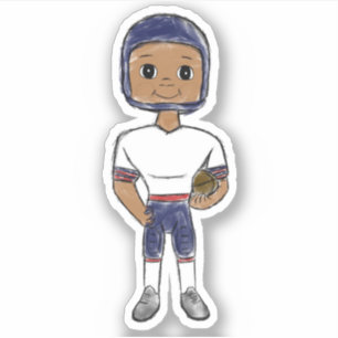 ヴィンテージレトロなサッカー選手ブルー・レッド・ホイッシンプルト シール