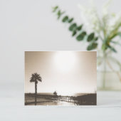 ヴィンテージレトロなサンクレメンテ桟橋カリフォルニアセピア ポストカード (スタンド正面)