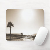 ヴィンテージレトロなサンクレメンテ桟橋カリフォルニアセピア マウスパッド (マウス)