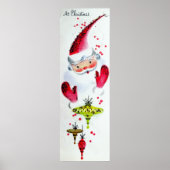 ヴィンテージレトロなサンタクリスマスホリデーポスター ポスター (正面)