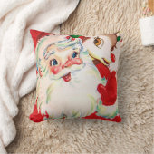 ヴィンテージレトロなサンタ鹿クリスマスの装飾の枕 クッション (ブランケット)