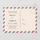 ヴィンテージレトロなスタイル結婚リスト写真 ポストカード (裏面)