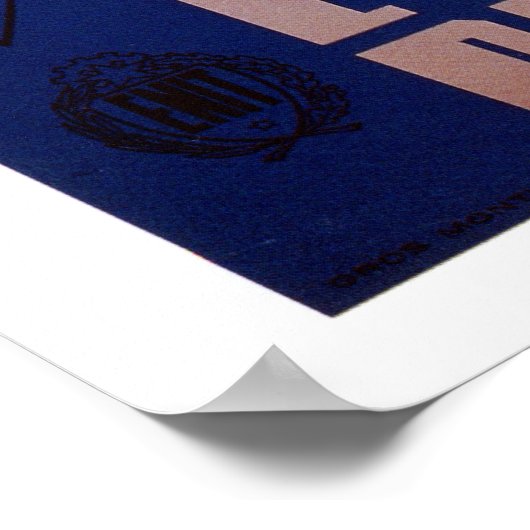 ヴィンテージレトロなトゥリン冬のスポーツイタリアン旅行 ポスター (角)