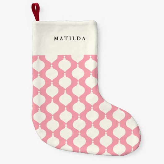 ヴィンテージレトロなボーパーソナライズされたルギフト スモールクリスマスストッキング (正面)