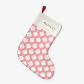 ヴィンテージレトロなボーパーソナライズされたルギフト スモールクリスマスストッキング (正面 (吊り時))