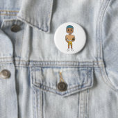 ヴィンテージレトロなレインボーフットボールグラデーション選手 缶バッジ (インサイチュ)