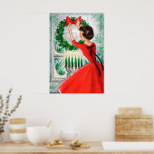 ヴィンテージレトロなレディ&リースデコールポスター ポスター (キッチン)