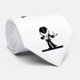 ヴィンテージレトロな漫画の白黒漫画 ネクタイ