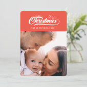 ヴィンテージレトロな陽気なクリスマス。 シーズンカード (スタンド正面)