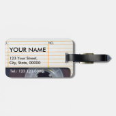 ヴィンテージレトロのファッションドな80s Mixtapeのオーディオ・テープのラベル ラゲッジタグ (裏面横)