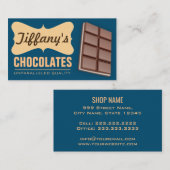ヴィンテージレトロの手作りスイート手作りチョコレート 名刺 (正面/裏面)