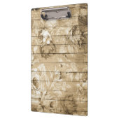 ヴィンテージレトロの木製の背モダンエレガント景 クリップボード (左)