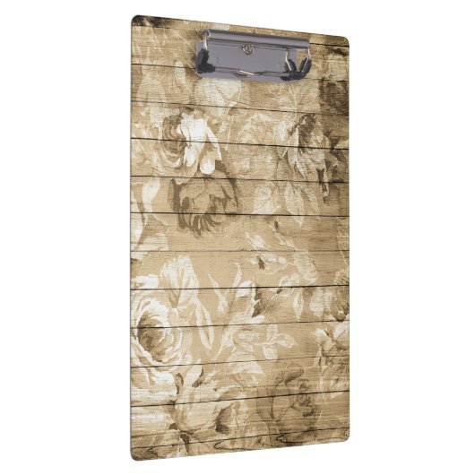 ヴィンテージレトロの木製の背モダンエレガント景 クリップボード (右)