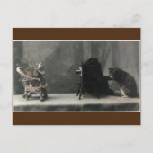  ヴィンテージレトロの猫写真撮影 ポストカード (正面)