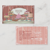 ヴィンテージレトロの甘いキャンデーのベーカリーのバーのプロフィールカード 名刺 (正面/裏面)