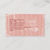 ヴィンテージレトロの甘いキャンデーのベーカリーのバーのプロフィールカード 名刺 (裏面)