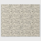 ヴィンテージレトロの贈り物  ラッピングペーパー (フラット)