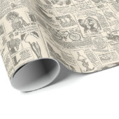 ヴィンテージレトロの贈り物  ラッピングペーパー (ロールコーナー)