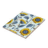 ヴィンテージレトロひまわり模様 タイル (側面)