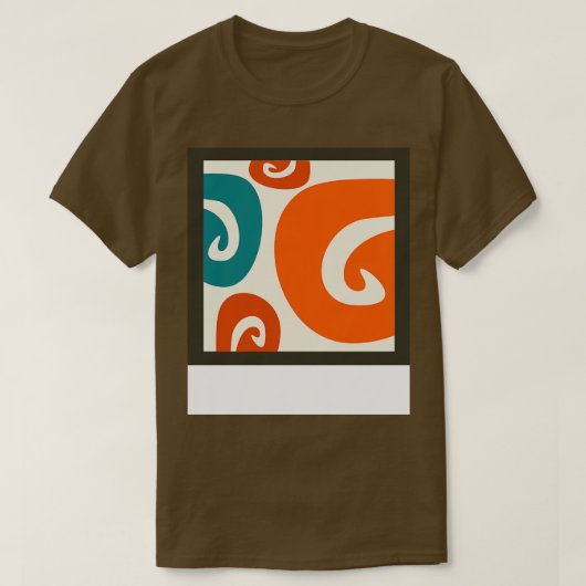 ヴィンテージレトロらせん状カラーposterart 60sスタイル tシャツ (デザイン正面)