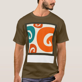 ヴィンテージレトロらせん状カラーposterart 60sスタイル tシャツ