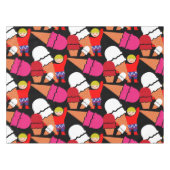 ヴィンテージレトロアイスクリームアート テーブルクロス (正面(横))