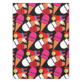 ヴィンテージレトロアイスクリームアート テーブルクロス (正面)