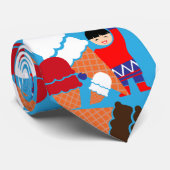 ヴィンテージレトロアイスクリームアート ネクタイ (ロール)