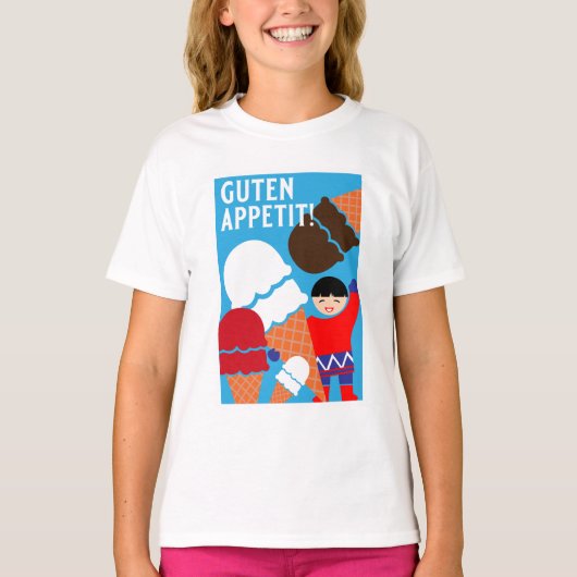 ヴィンテージレトロアイスクリームアート Tシャツ (正面)