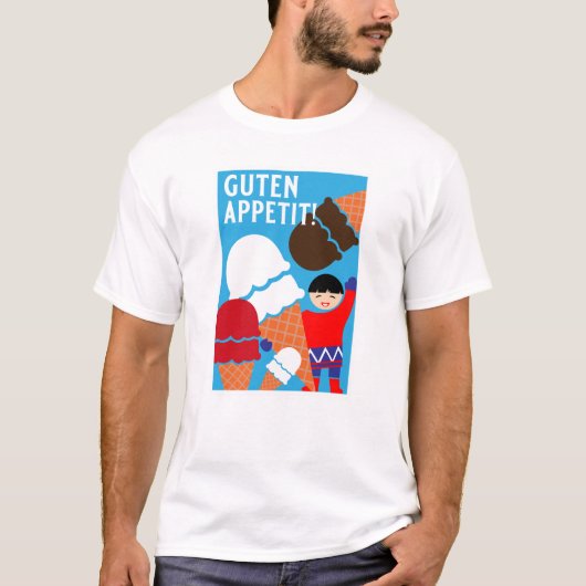 ヴィンテージレトロアイスクリームアート Tシャツ (正面)