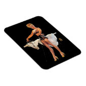 ヴィンテージレトロアイロンピンナップガール マグネット (右側)