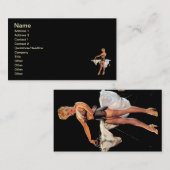 ヴィンテージレトロアイロンピンナップガール 名刺 (正面/裏面)