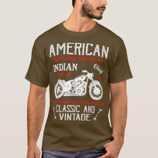 ヴィンテージレトロアメリカンオートバイオールドバイクもしくは自転車に乗る人 Tシャツ