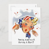 ヴィンテージレトロアメリカ旅行米国 シーズンポストカード (正面/裏面)