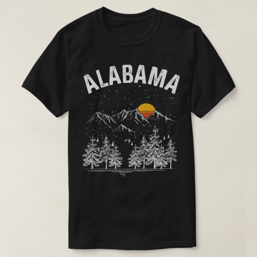 ヴィンテージレトロアラバマ州Tシャツ Tシャツ (デザイン正面)