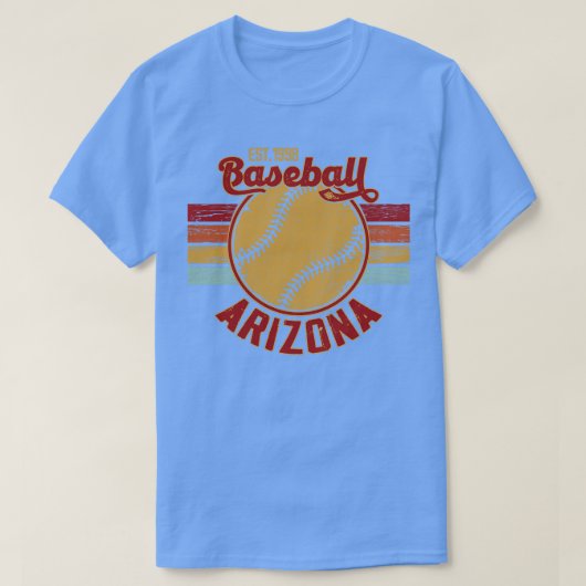 ヴィンテージレトロアリゾナ野球Est 1998野球L Tシャツ (デザイン正面)