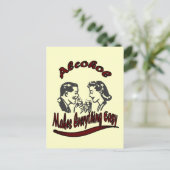 ヴィンテージレトロアルコールは全ての簡単 ポストカード (スタンド正面)