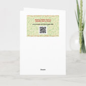 ヴィンテージレトロアートとプレイドクリスマスツリーカード カード (裏面)