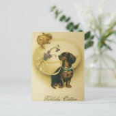 ヴィンテージレトロアートドイツ産卵ダックシュント復活祭 シーズンポストカード (スタンド正面)