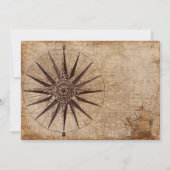 ヴィンテージレトロアールデコオールドマップサイロ結婚ート 招待状 (裏面)